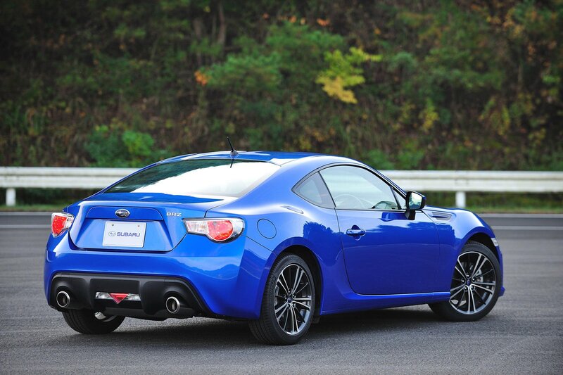 Blue Subaru BRZ sports car