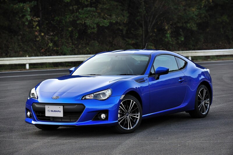 Blue Subaru BRZ sports car