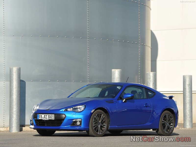 Blue Subaru BRZ sports car