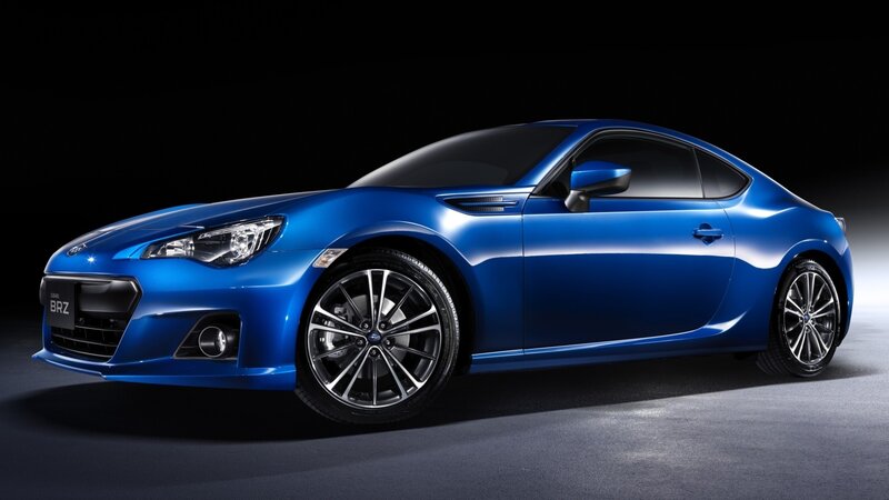 Blue Subaru BRZ sports car