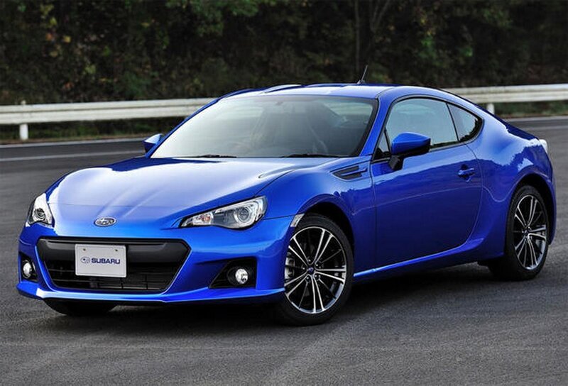 Blue Subaru BRZ sports car