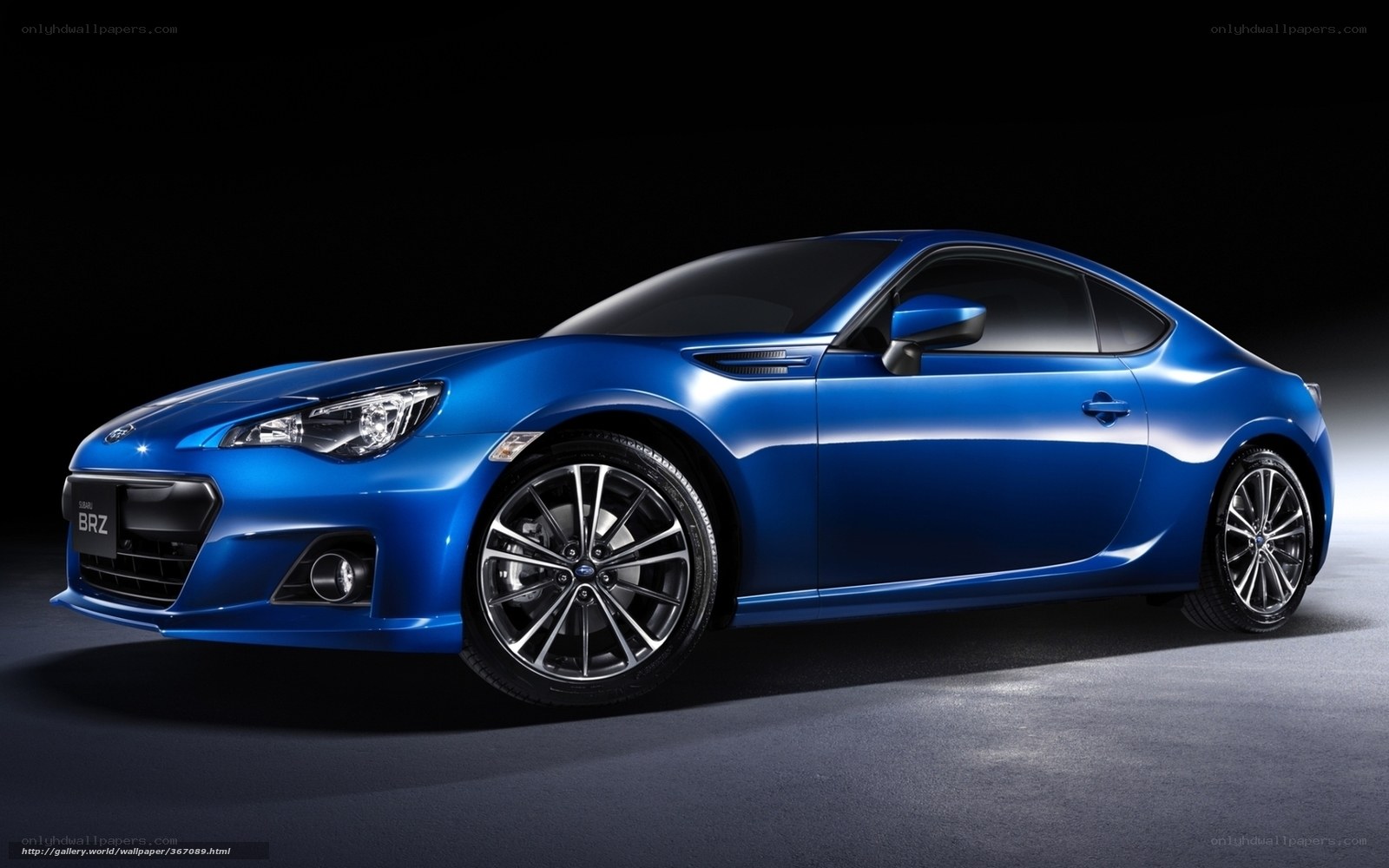 Blue Subaru BRZ sports car