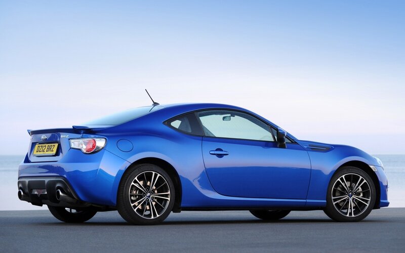 Blue Subaru BRZ sports car