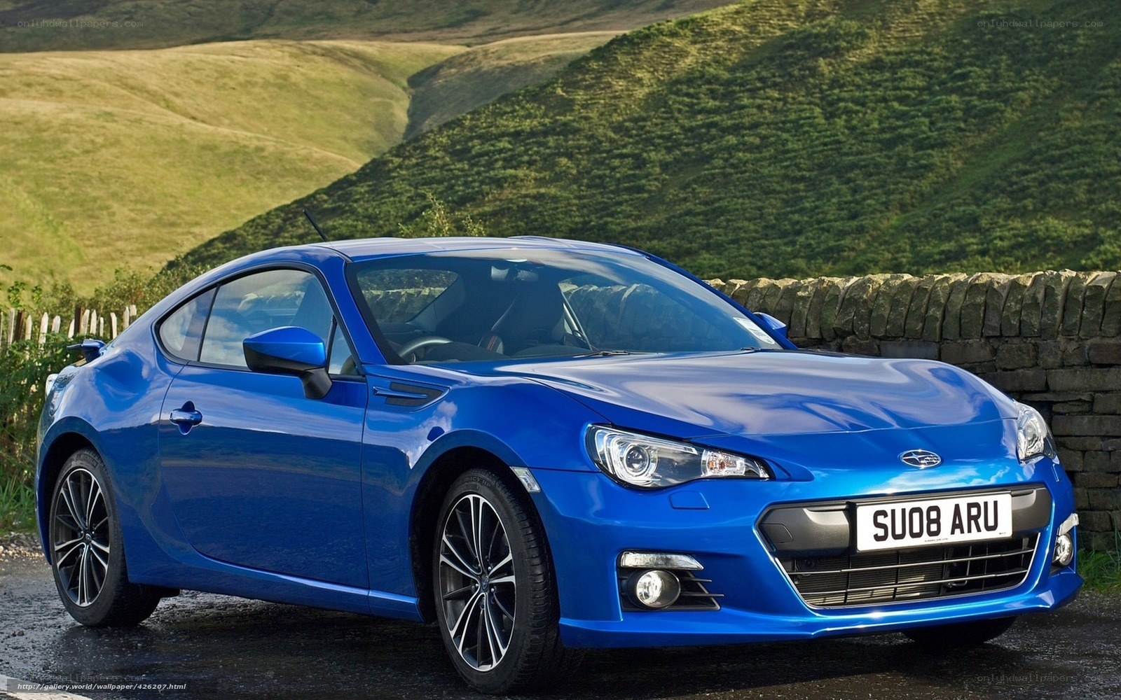 Blue Subaru BRZ sports car