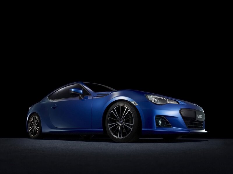 Blue Subaru BRZ sports car
