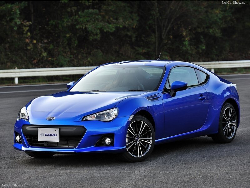 Blue Subaru BRZ sports car