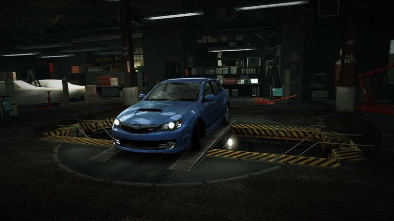 Blue Subaru Car — Dark