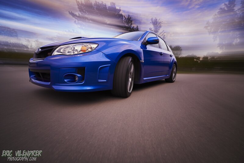Blue Subaru Car — Dynamic