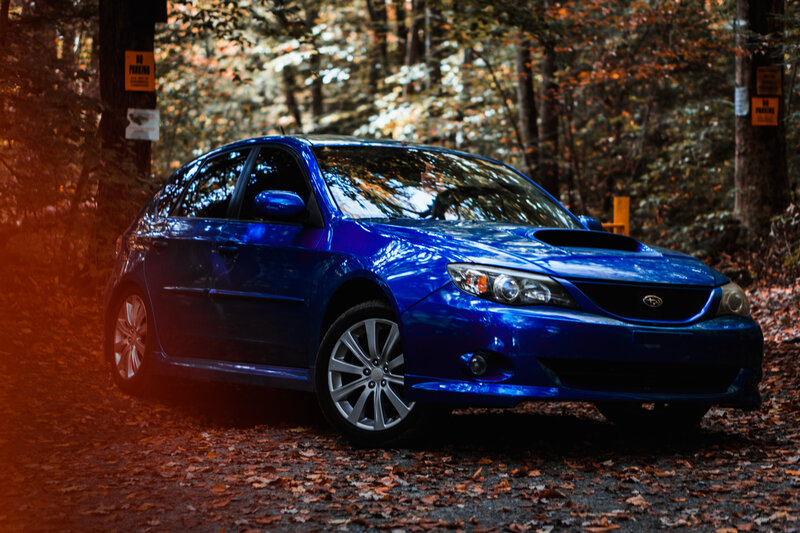 Blue Subaru Car — Serene