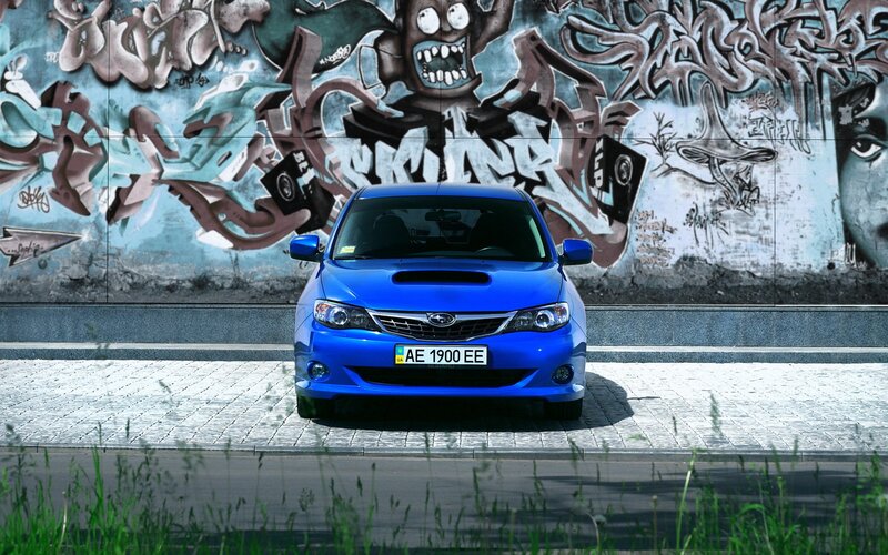 Blue Subaru Car — Urban, Afternoon, Photograph