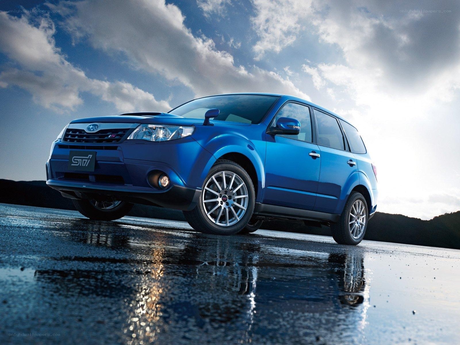 Blue Subaru Forester STI