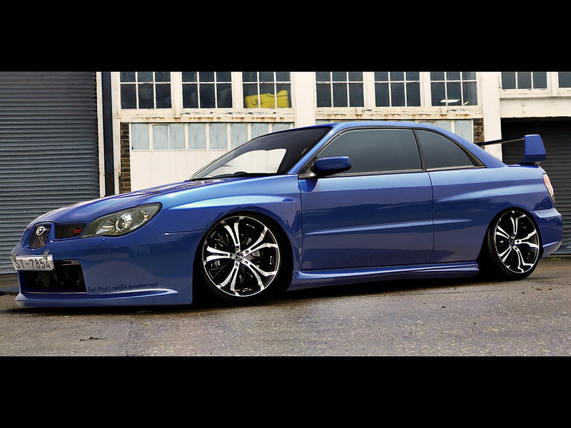 blue subaru impreza coupe