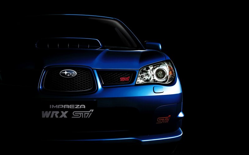 Blue Subaru Impreza — Dramatic, Photograph