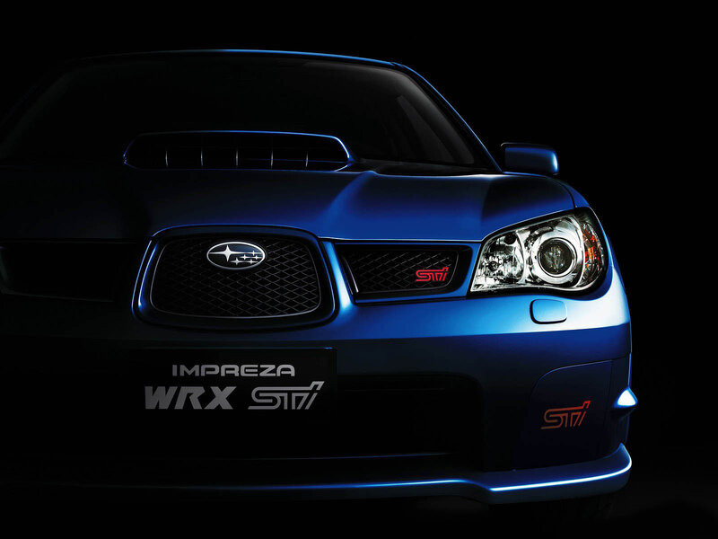 Blue Subaru Impreza — Dramatic