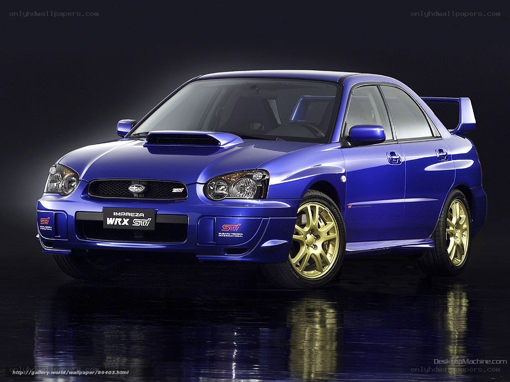 blue subaru impreza wrx sti
