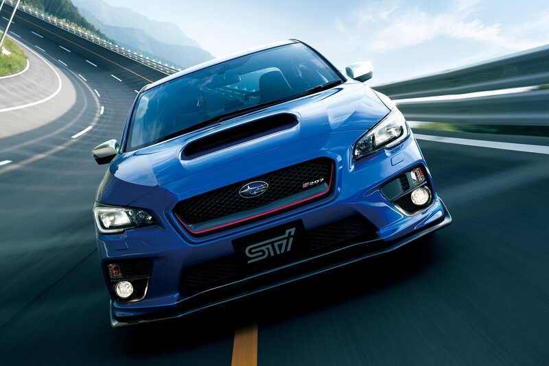 Blue Subaru Sti Car — Dynamic, Afternoon, Photograph