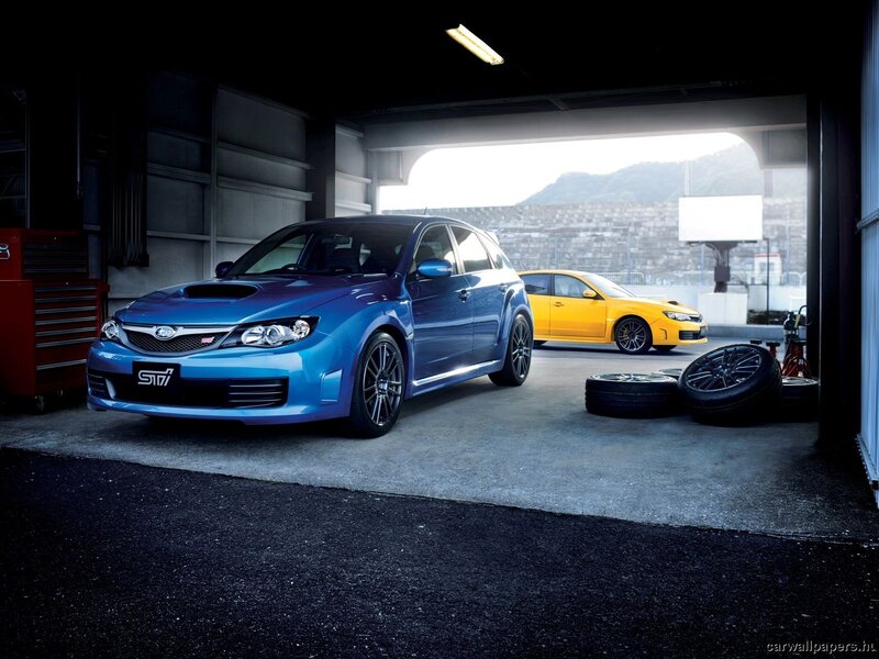 Blue Subaru Sti — Dramatic, Afternoon