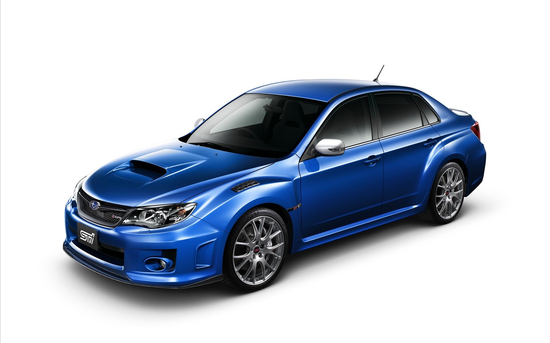 blue subaru sti sedan