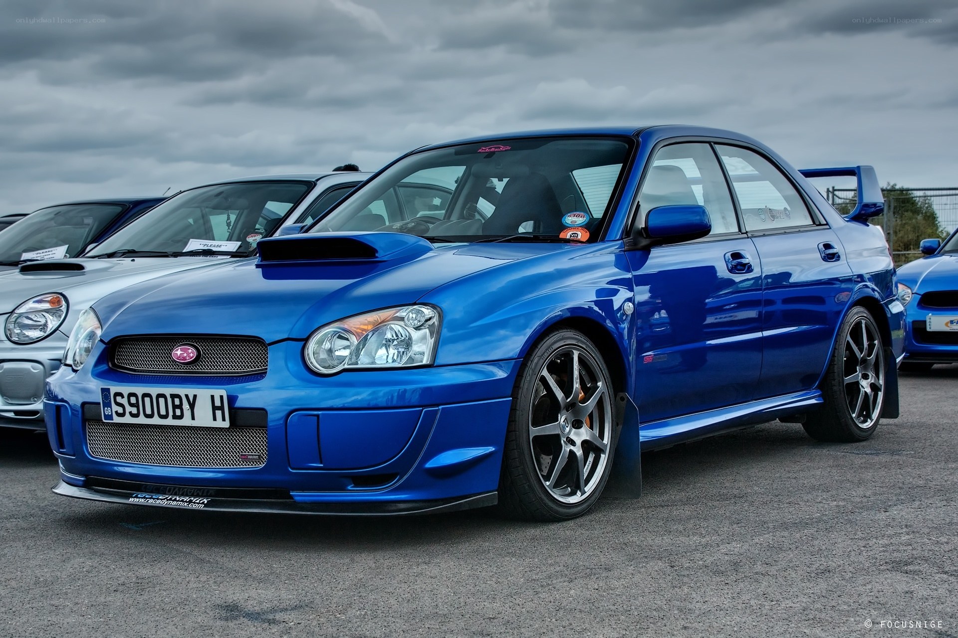 Blue Subaru WRX car