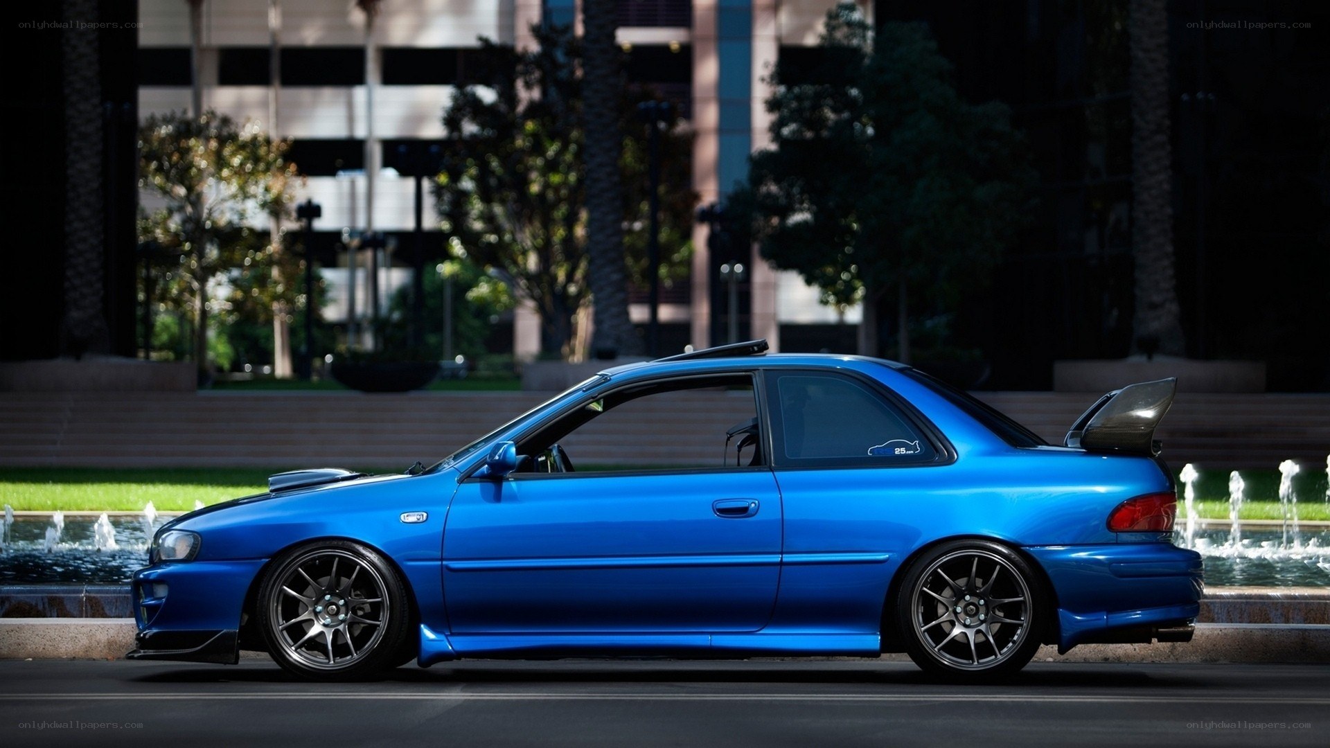 blue subaru wrx coupe
