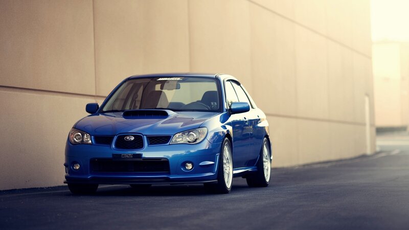 Blue Subaru Wrx — Dramatic, Afternoon