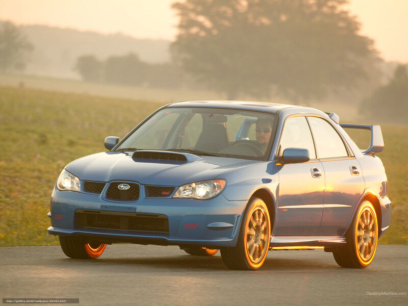Blue Subaru Wrx Sti — Dramatic