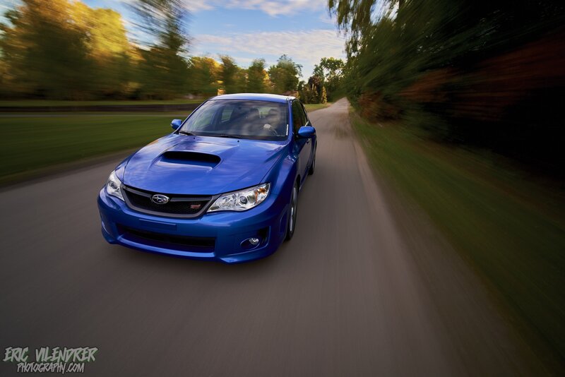 Blue Subaru Wrx Sti — Dynamic, Autumn