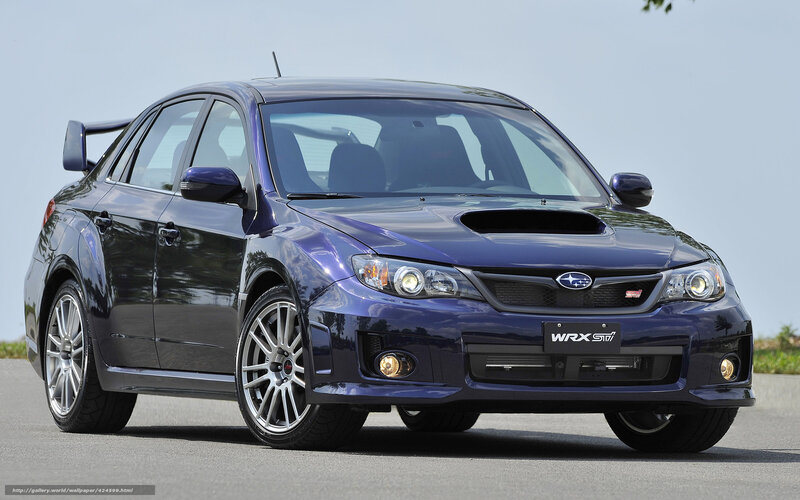 blue subaru wrx sti sedan
