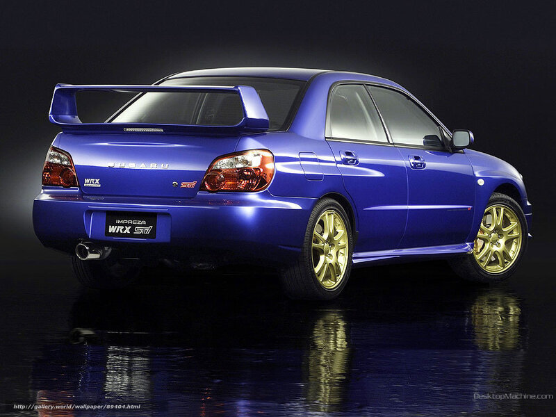 Blue Subaru WRX STI