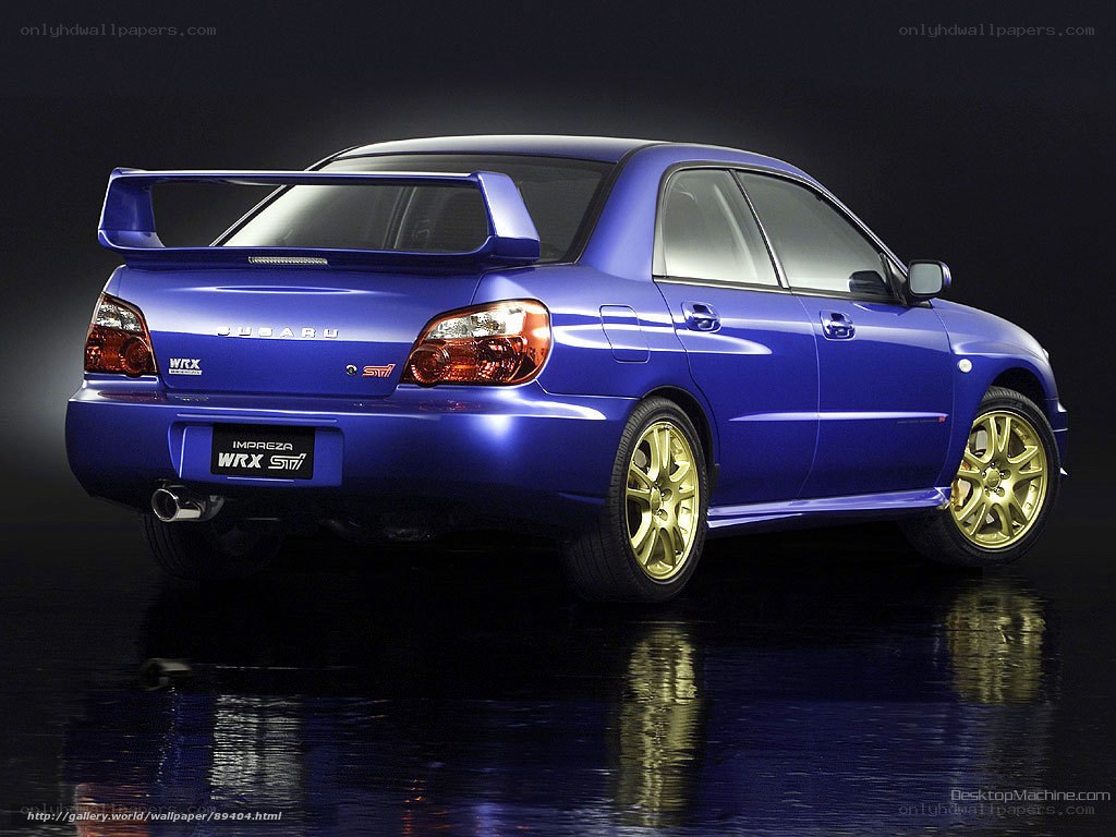 Blue Subaru WRX STI