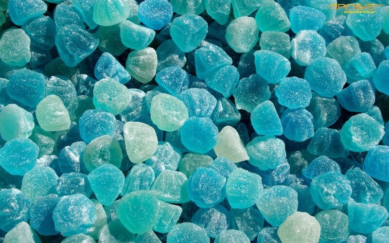 Blue Sugar Candies — Calm, Photograph