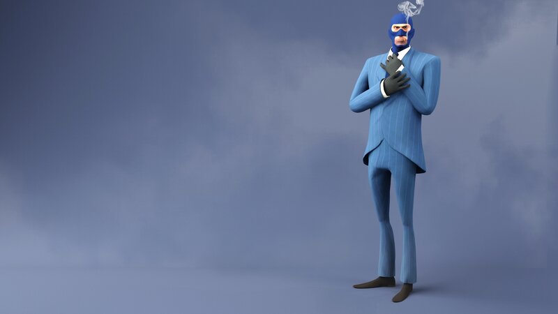 Blue-suited Character