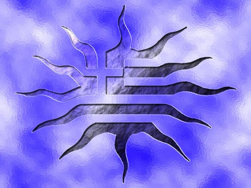 blue sun symbol