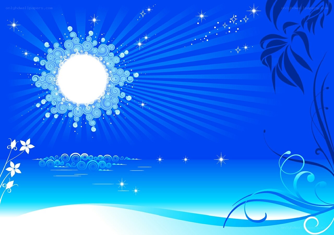 blue sun with stars