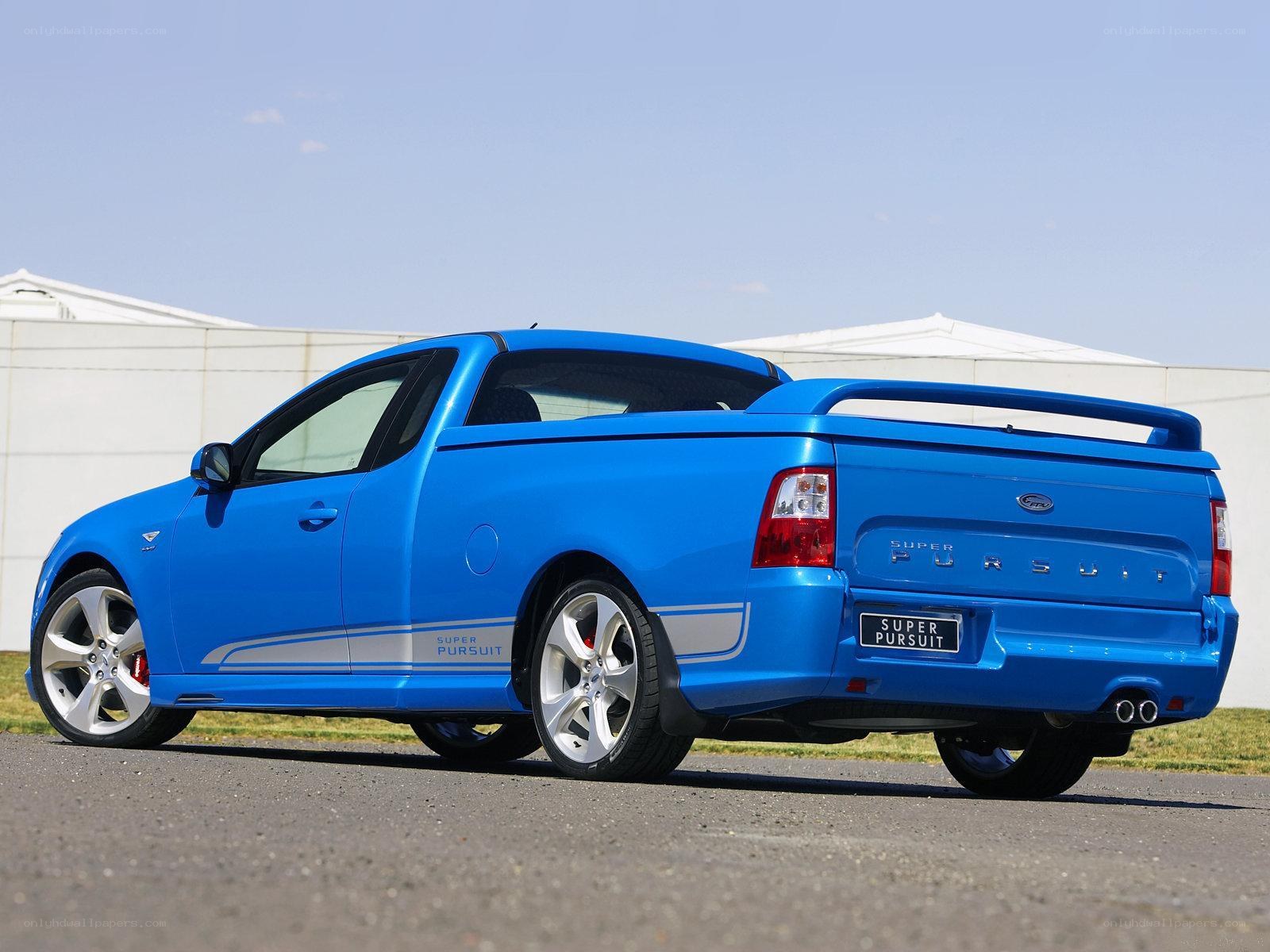 blue super pursuit pickup truck
