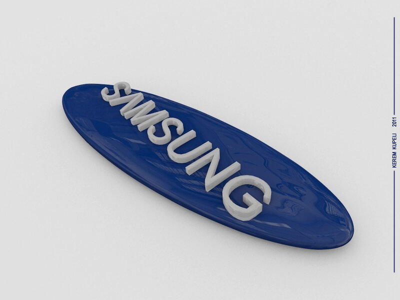 Blue Surfboard with Logo