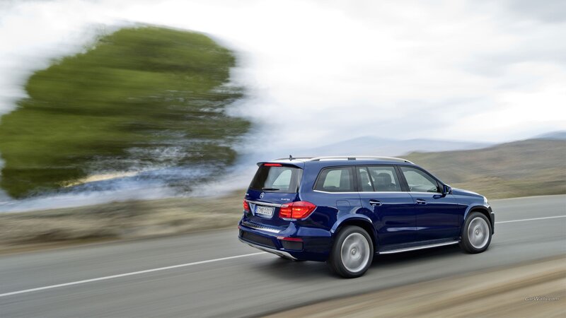 Blue SUV on Road