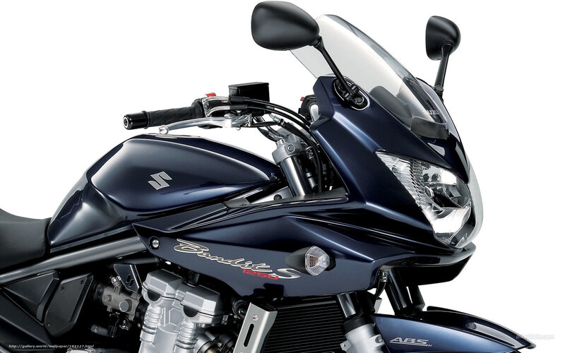 Blue Suzuki Bandit S Motorcycle — Neutral, Photograph