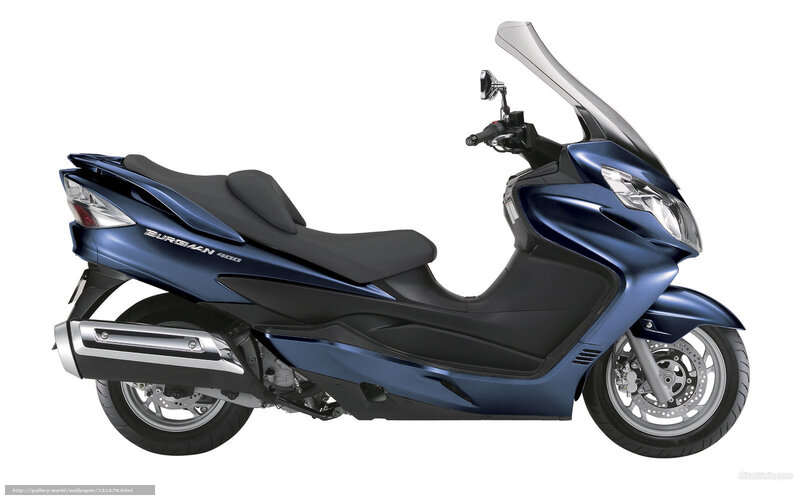 Blue Suzuki Burgman 400 scooter