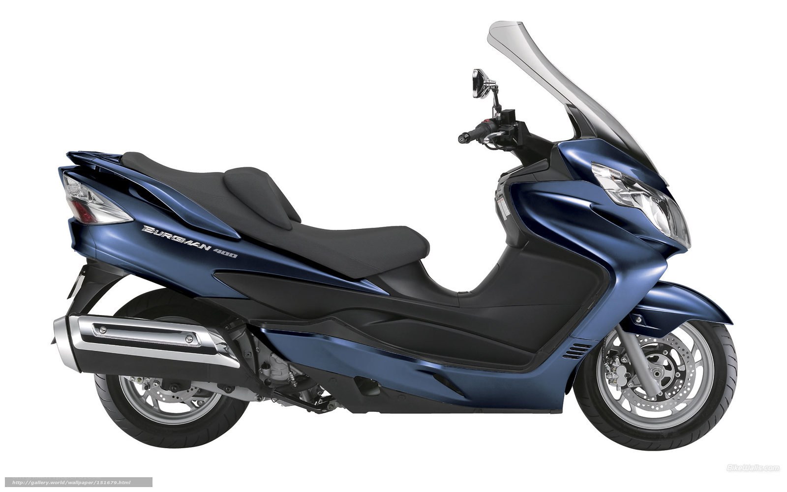 Blue Suzuki Burgman 400 scooter