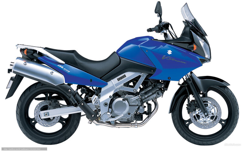 blue suzuki dl650 vstrom motorcycle