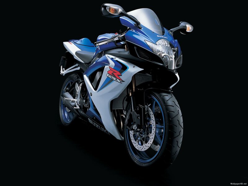 Blue Suzuki GSX-R motorcycle
