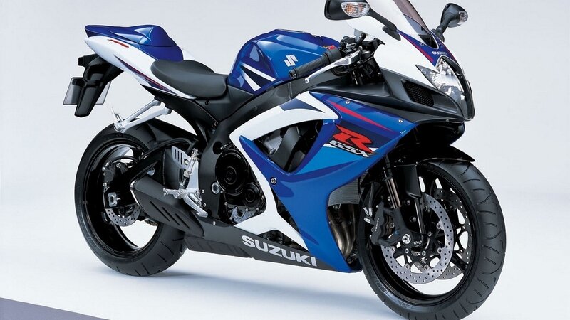 Blue Suzuki GSX-R motorcycle