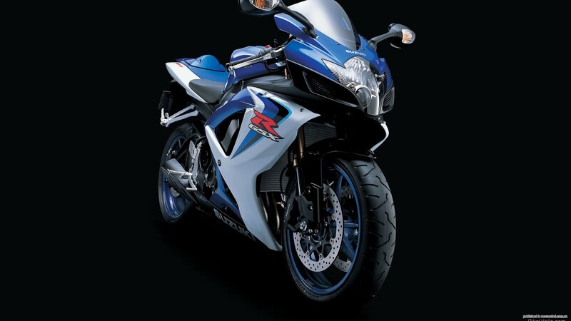 Blue Suzuki GSX-R motorcycle