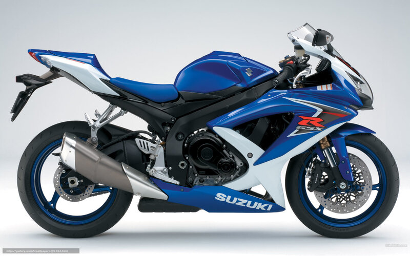 Blue Suzuki GSX-R motorcycle