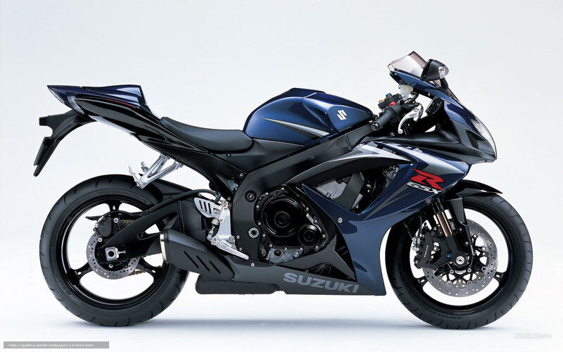 Blue Suzuki GSX-R motorcycle