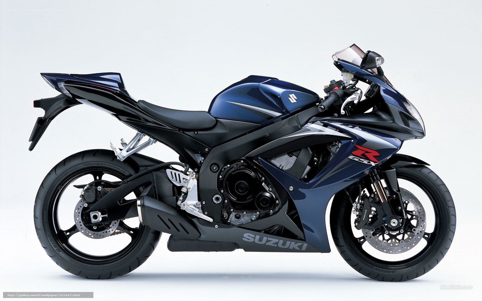 Blue Suzuki GSX-R motorcycle