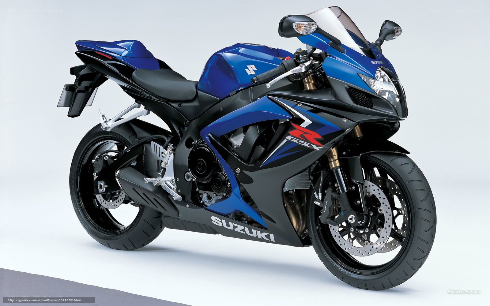 Blue Suzuki GSX-R motorcycle
