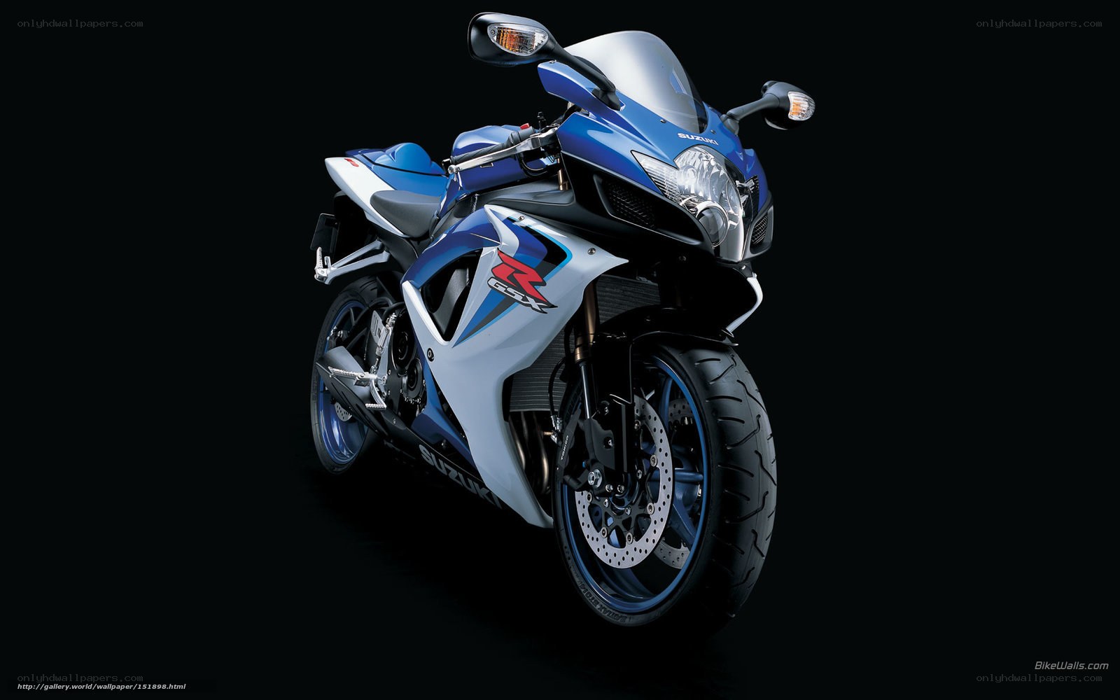 Blue Suzuki GSX-R motorcycle