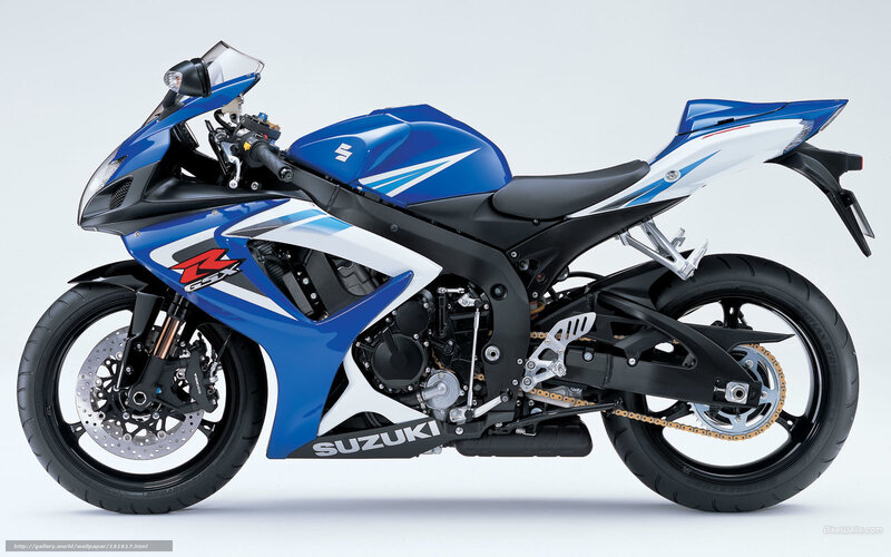 Blue Suzuki GSX-R motorcycle